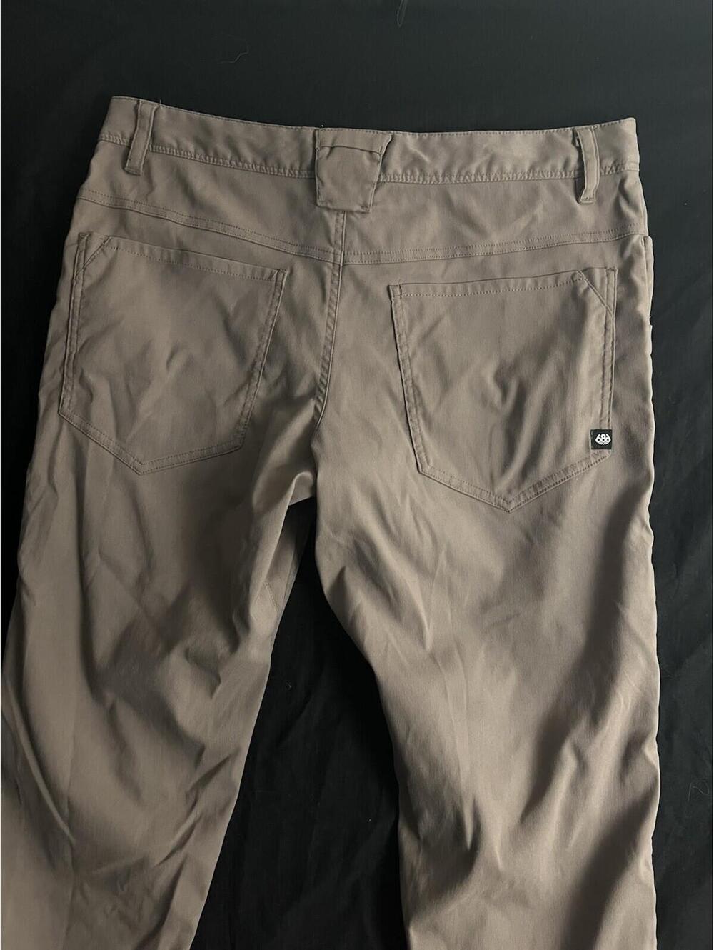 686 Everywhere Hiking Multi Shell Pants Mens Size 32 x 32 Slim Fit Dark Brown - Picture 11 of 12